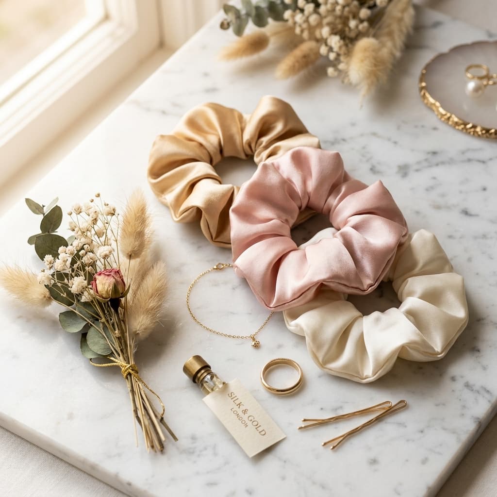 Satin Pearl Scrunchie (Pack of 2)